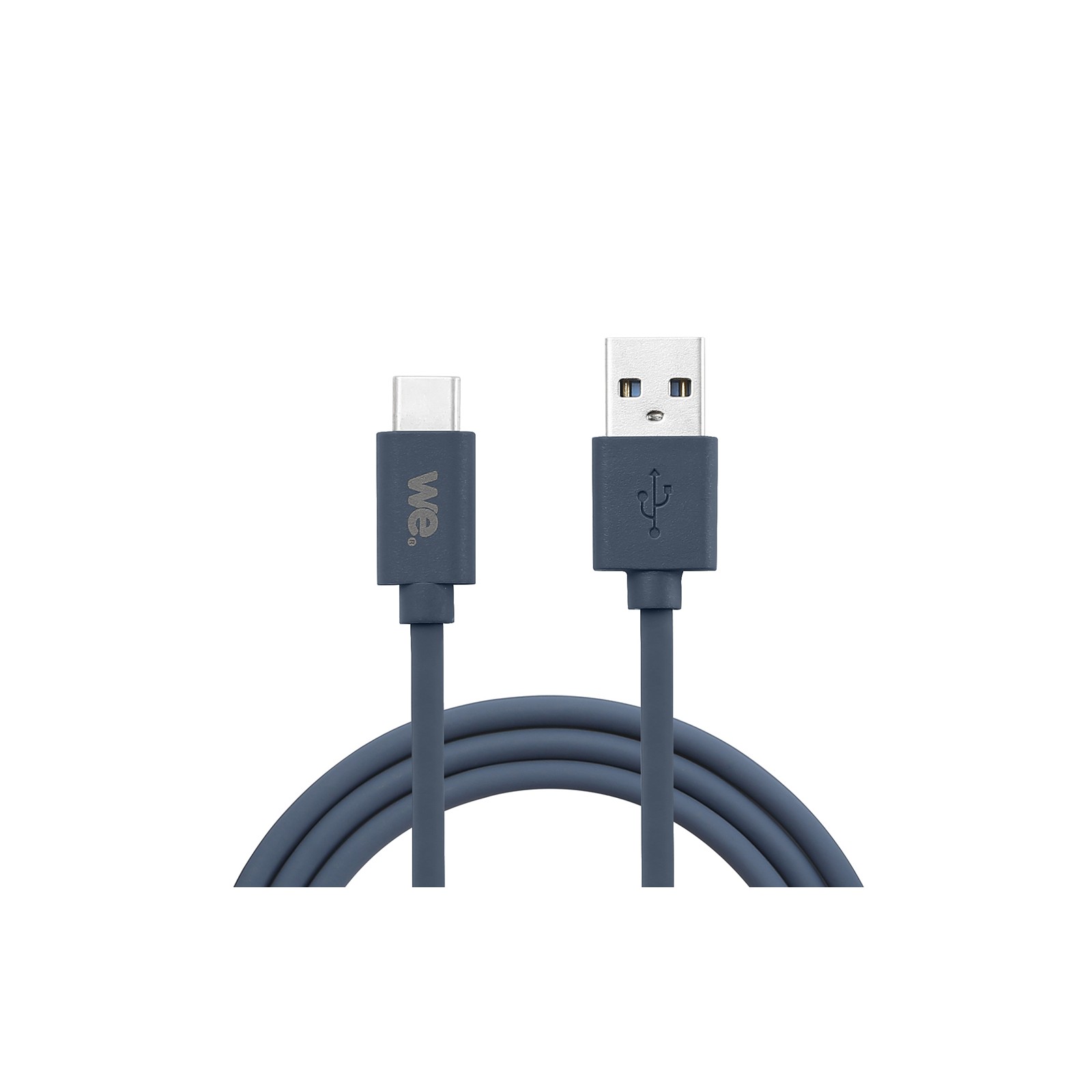 Câble USB/USB-C en silicone - USB 3.2 gen 1 - 2m - bleu