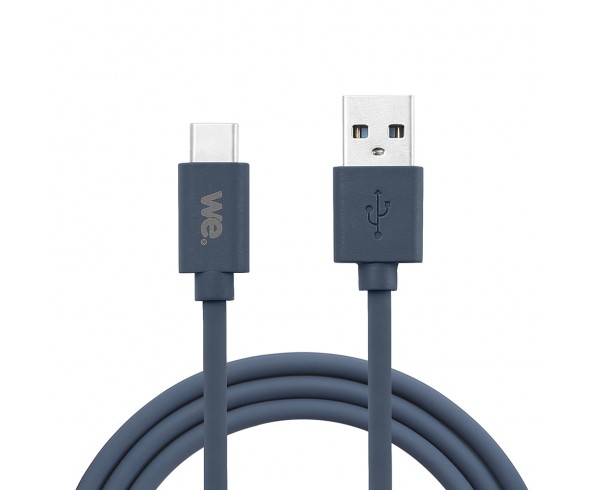 Câble USB/USB-C en silicone - USB 3.2 gen 1 - 1m - bleu
