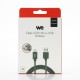 Câble USB/micro USB en silicone - 2m - vert kaki