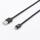 Câble USB/micro USB en silicone - 1m - noir