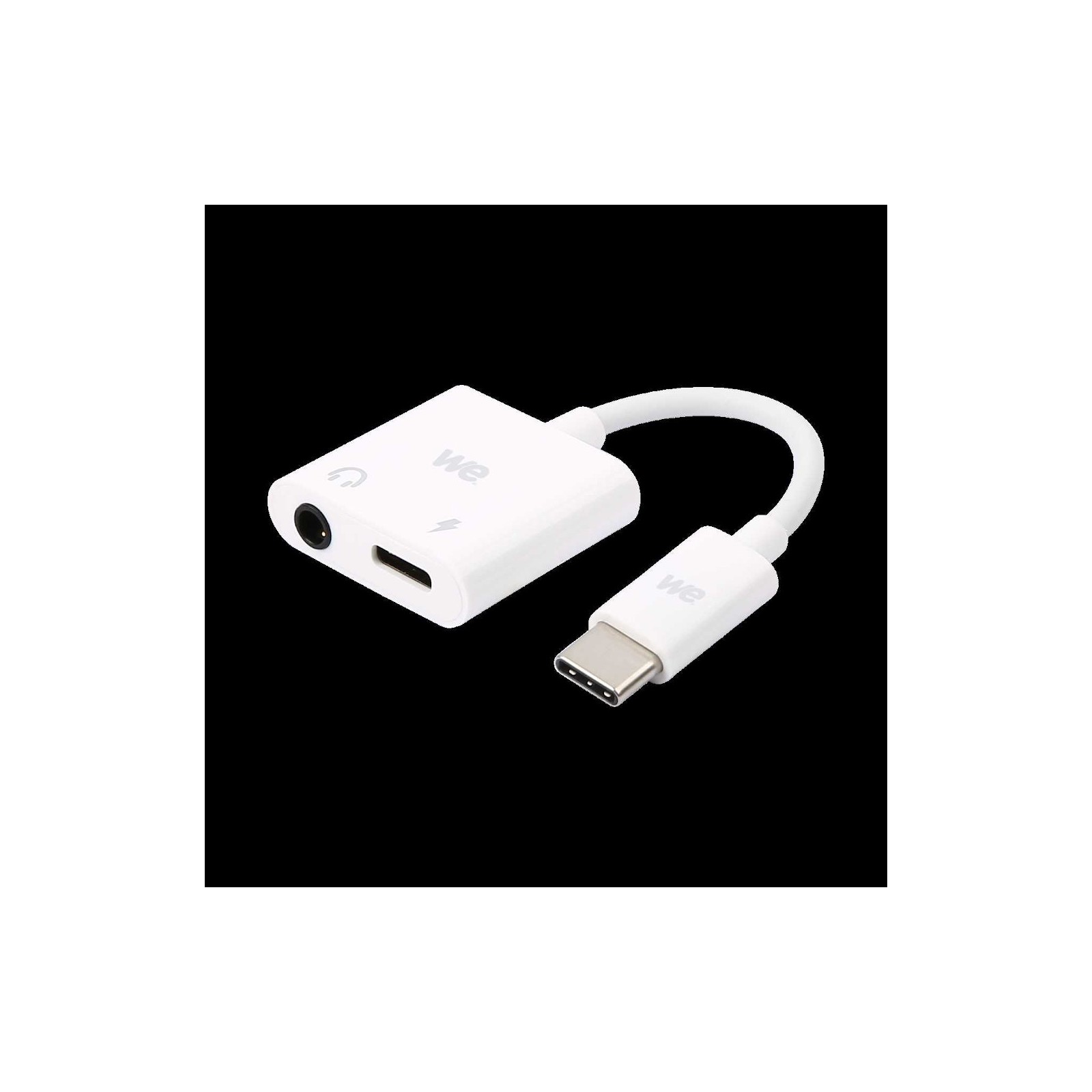 WE Adaptateur USB C vers USB C et Jack femelle 3,5mm, adaptateur 2 en 1  charge et audio spécialement conçu pour appareils en