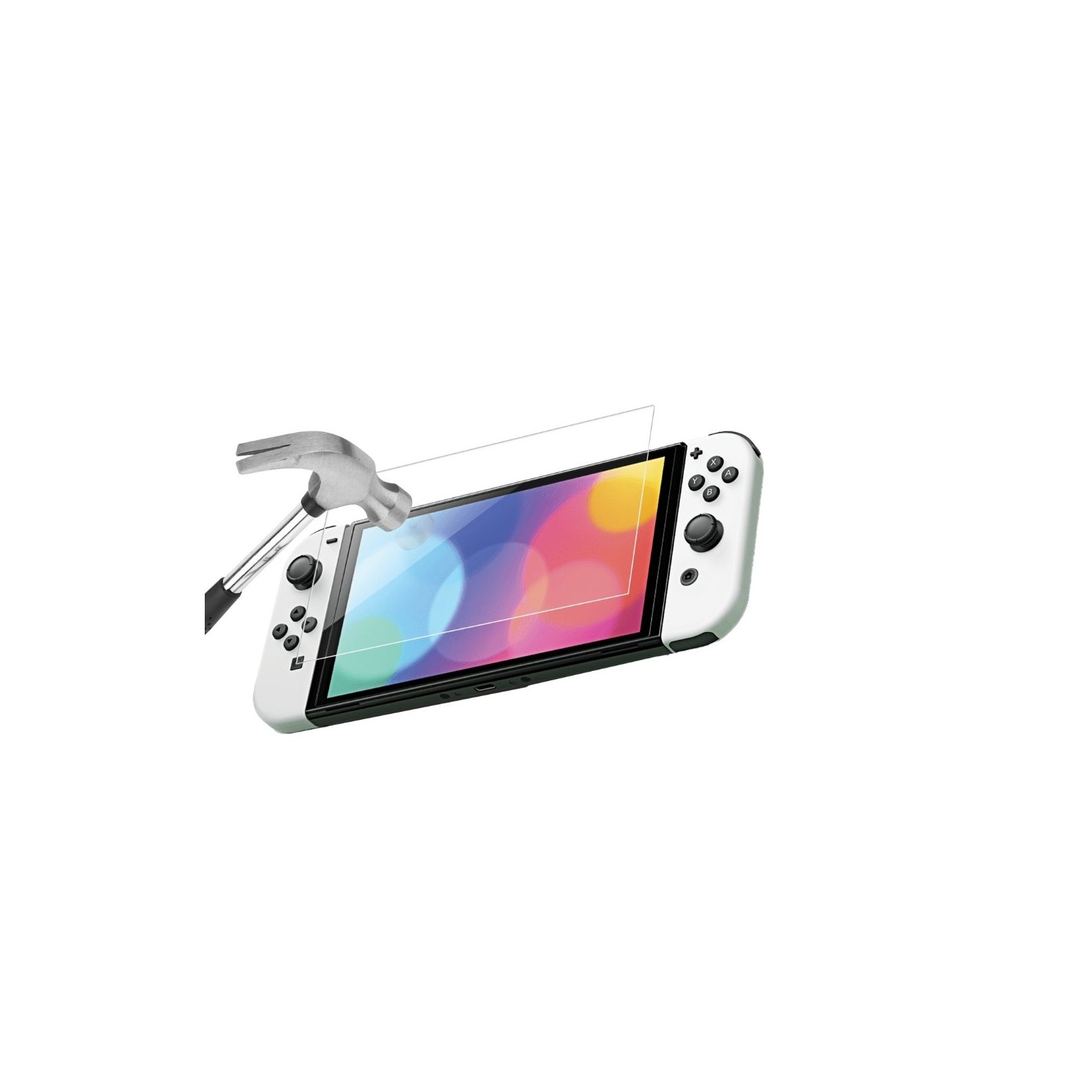 Protection d écran Nintendo Switch OLED 7 - Conception en Verre Trempé 9H -  anti-rayures - transparence totale