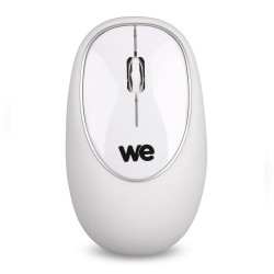 Souris sans fil silicone We Blanche Silicone anti stress 1200 DPI Dongle USB Plug and Play PETIT MODEL