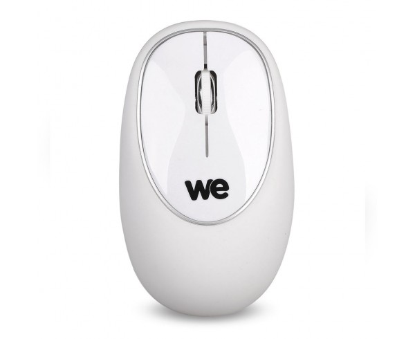Souris sans fil silicone We Blanche Silicone anti stress 1200 DPI Dongle USB Plug and Play PETIT MODEL